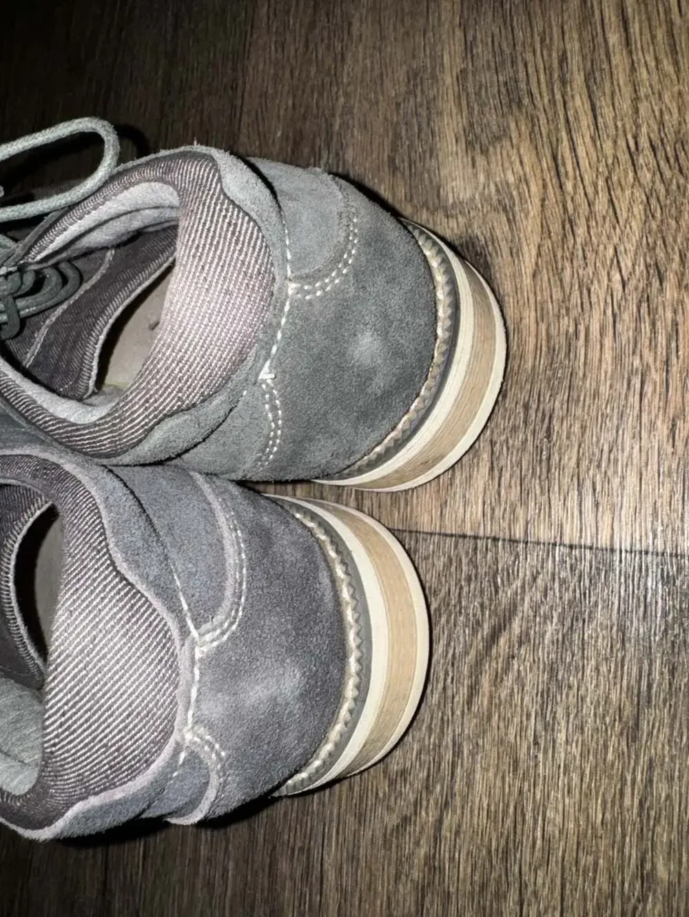 Steve Madden Stoker Gray‎ Canvas and Suede Oxford Shoes